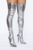 Now You See Me Boots - Silver