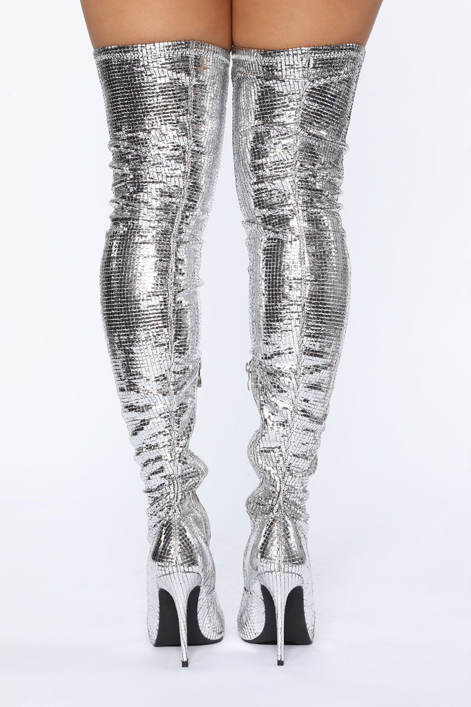 Now You See Me Boots - Silver