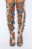 Heard About You Heeled Boots - Multi Color