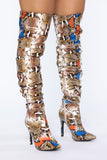 Heard About You Heeled Boots - Multi Color