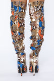 Heard About You Heeled Boots - Multi Color