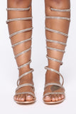 Time To Shine Gladiator Sandals - Rose Gold