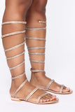 Time To Shine Gladiator Sandals - Rose Gold