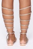 Time To Shine Gladiator Sandals - Rose Gold