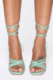 Be That Way Heeled Sandal - Mint