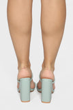 Look Away Heeled Sandals - Mint