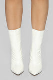 In Disguise Bootie- White Croc