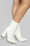 In Disguise Bootie- White Croc