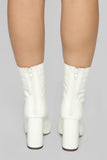 In Disguise Bootie- White Croc
