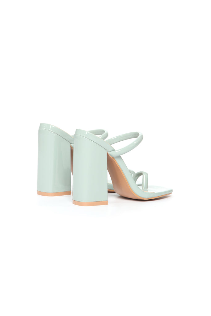 Look Away Heeled Sandals - Mint