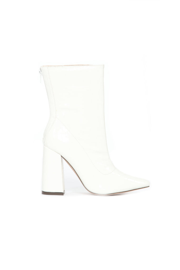 In Disguise Bootie- White Croc