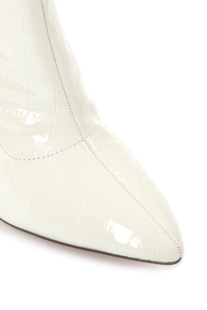 In Disguise Bootie- White Croc