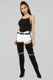 Keep Trying Heeled Boot - Black