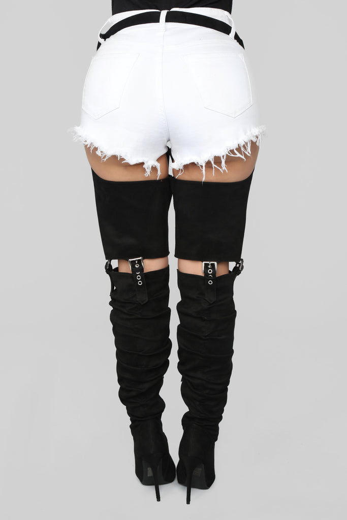 Keep Trying Heeled Boot - Black