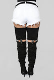 Keep Trying Heeled Boot - Black