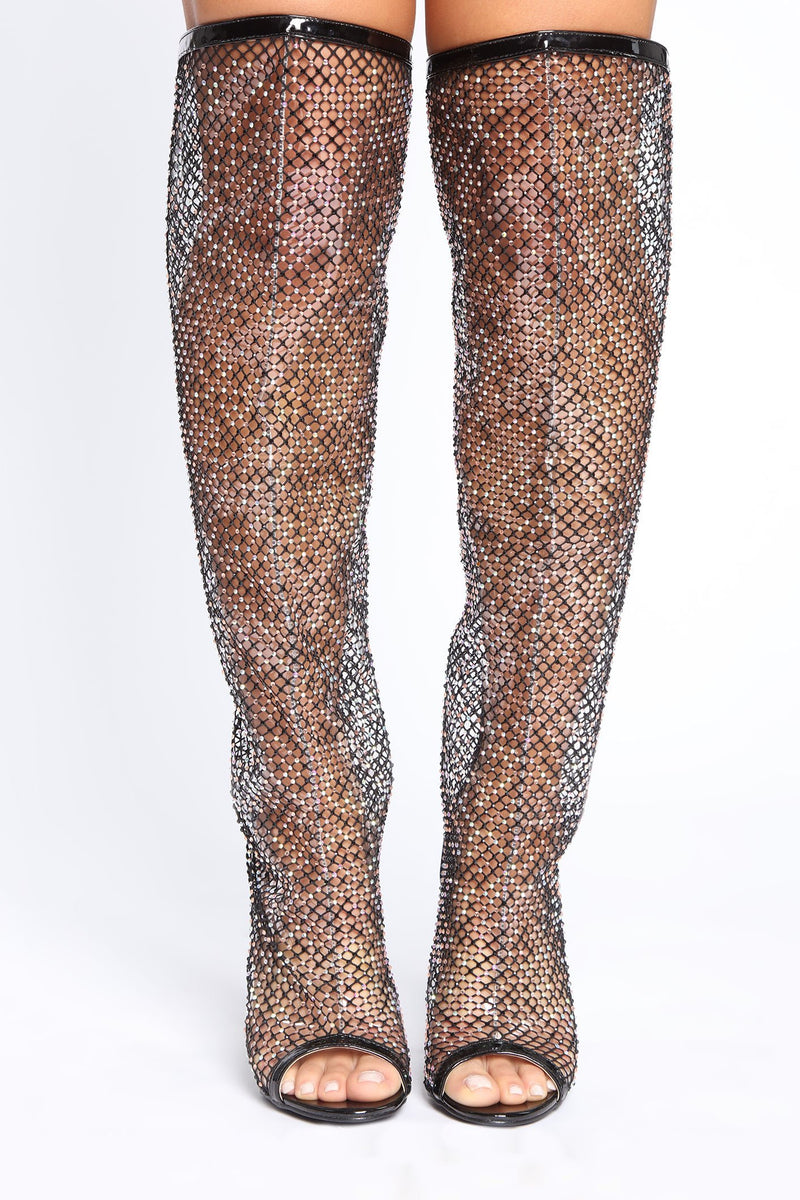 Pure Magic Over The Knee Boots - Black