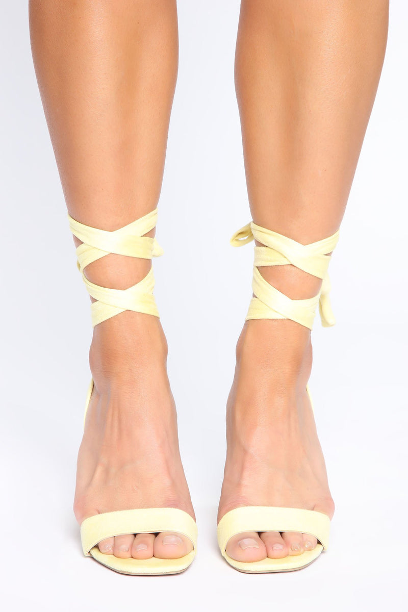Sweet Lover Heeled Sandals - Yellow
