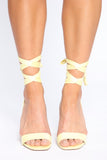 Sweet Lover Heeled Sandals - Yellow