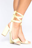 Sweet Lover Heeled Sandals - Yellow