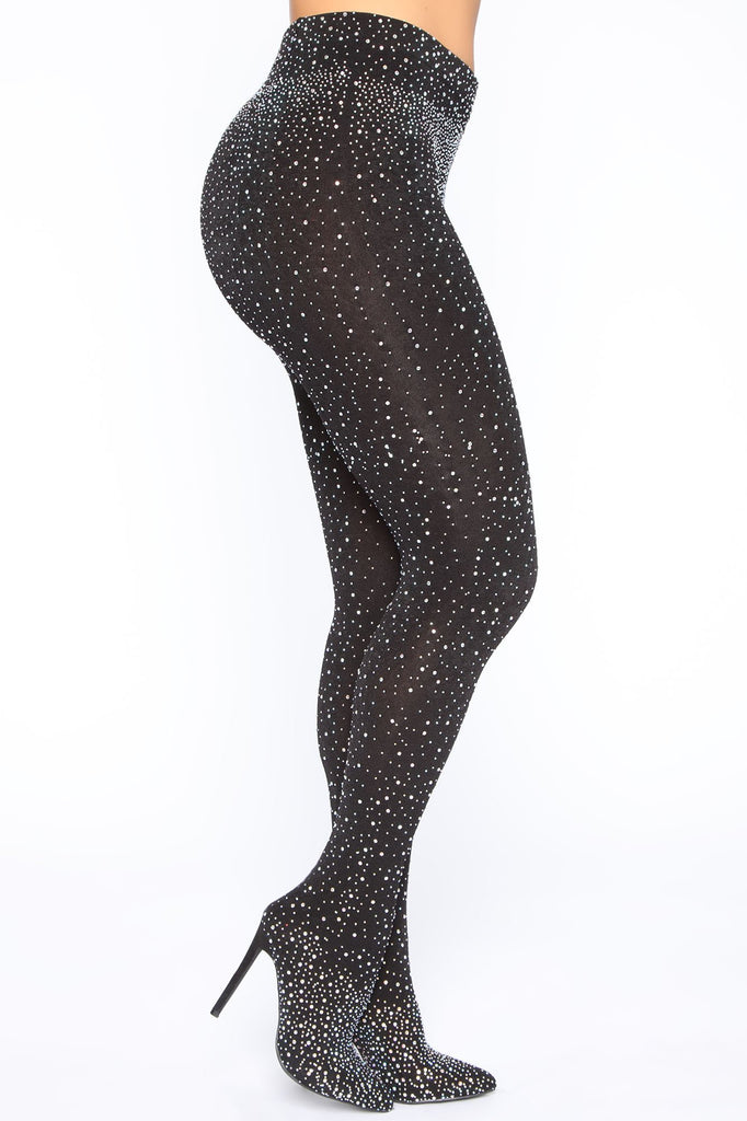 You Alright Rhinestone Heeled Boots - Black/combo