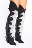 Ridin' West Heeled Boots - Black