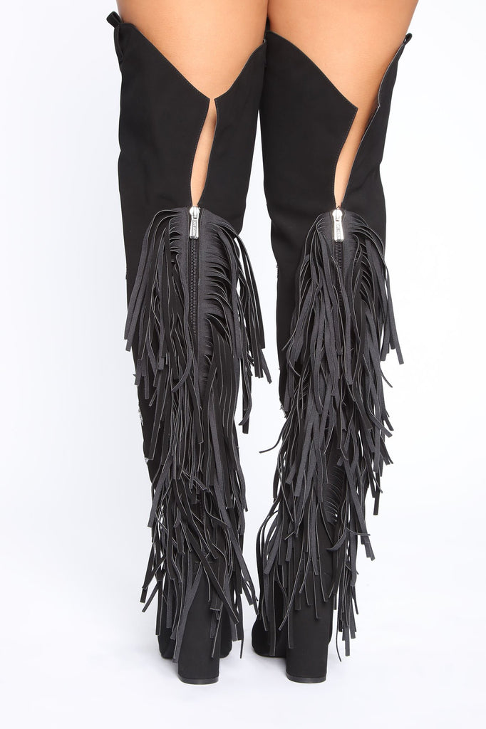 Ridin' West Heeled Boots - Black