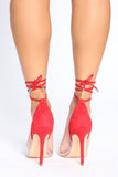 LA Nights Heeled Sandal - Red