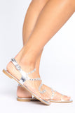 Notice Me Flat Sandal - Silver