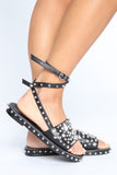 Sharper Than She Appears Sandals - Black