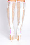 Pure Magic Over The Knee Boots - Silver