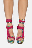 Head In The Clouds Platform Heel - Mutli Snake
