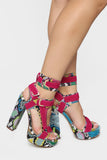 Head In The Clouds Platform Heel - Mutli Snake