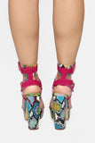 Head In The Clouds Platform Heel - Mutli Snake