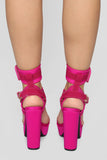Head In The Clouds Platform Heel - Fuchsia