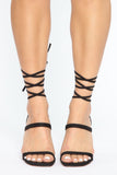 We Aren't Stopping Heeled Sandals - Black