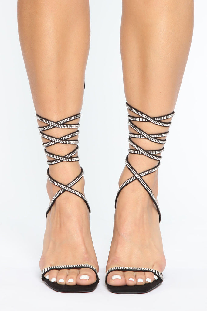 Your Only Wish Heeled Sandals - Black