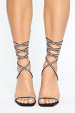 Your Only Wish Heeled Sandals - Black