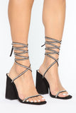 Your Only Wish Heeled Sandals - Black