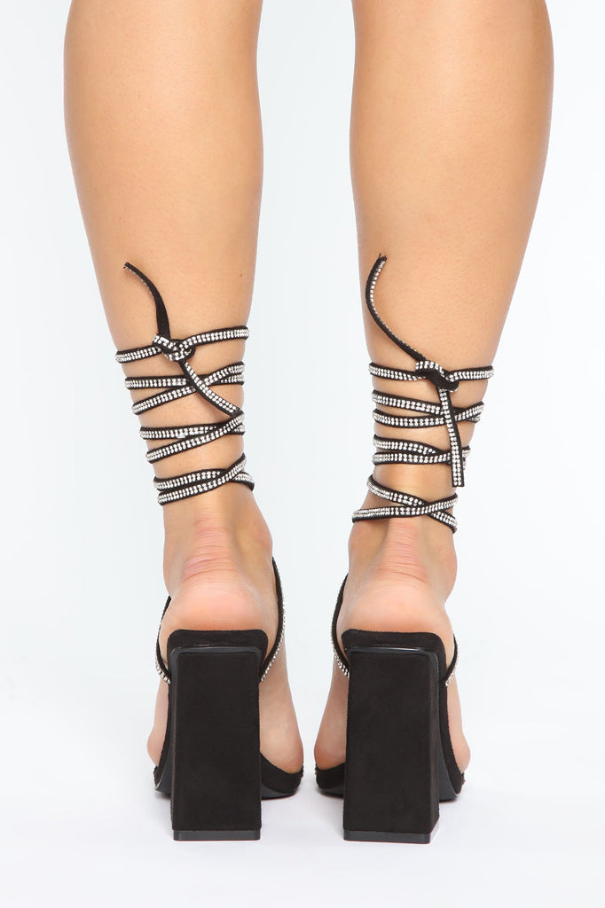 Your Only Wish Heeled Sandals - Black