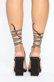 Your Only Wish Heeled Sandals - Black