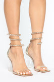 Wrap Your Mind Around This Heeled Sandal - Gold