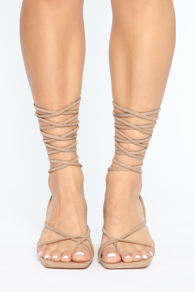 Charisma Crazy Heeled Sandals - Taupe