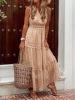 Lace/PolkaDot Sleeveless A-line Casual/Vacation Maxi Dresses