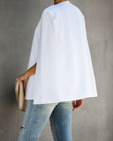 In The Works Pocketed Cape Jacket - Off White