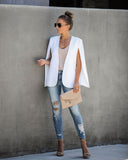 In The Works Pocketed Cape Jacket - Off White