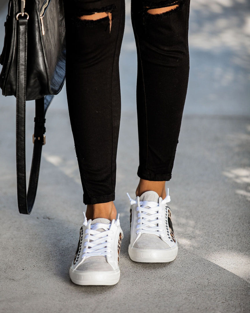 Speedway Studded Leopard Sneaker