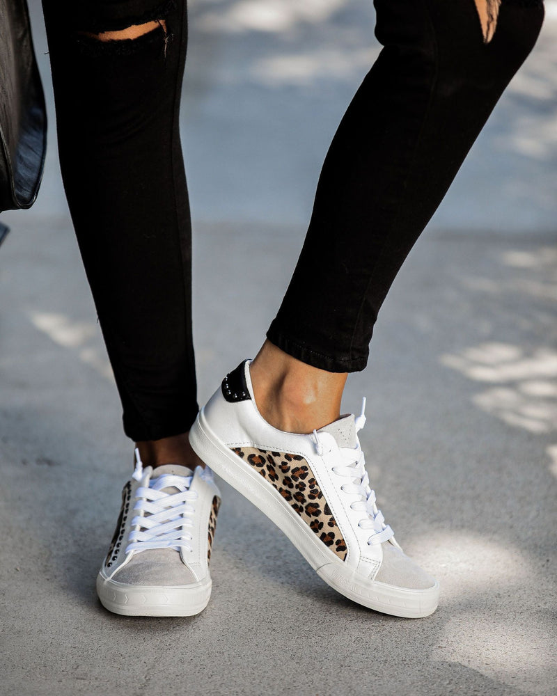 Speedway Studded Leopard Sneaker