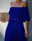 Eternal Love Pleated Maxi Dress - Royal - FINAL SALE