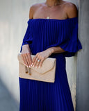 Eternal Love Pleated Maxi Dress - Royal - FINAL SALE