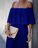 Eternal Love Pleated Maxi Dress - Royal - FINAL SALE